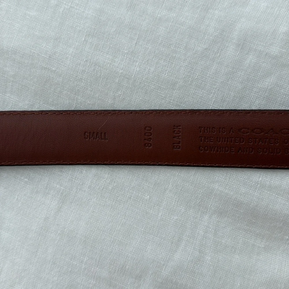 Vintage Coach 8400 Black Leather Belt - Picture 4 of 8